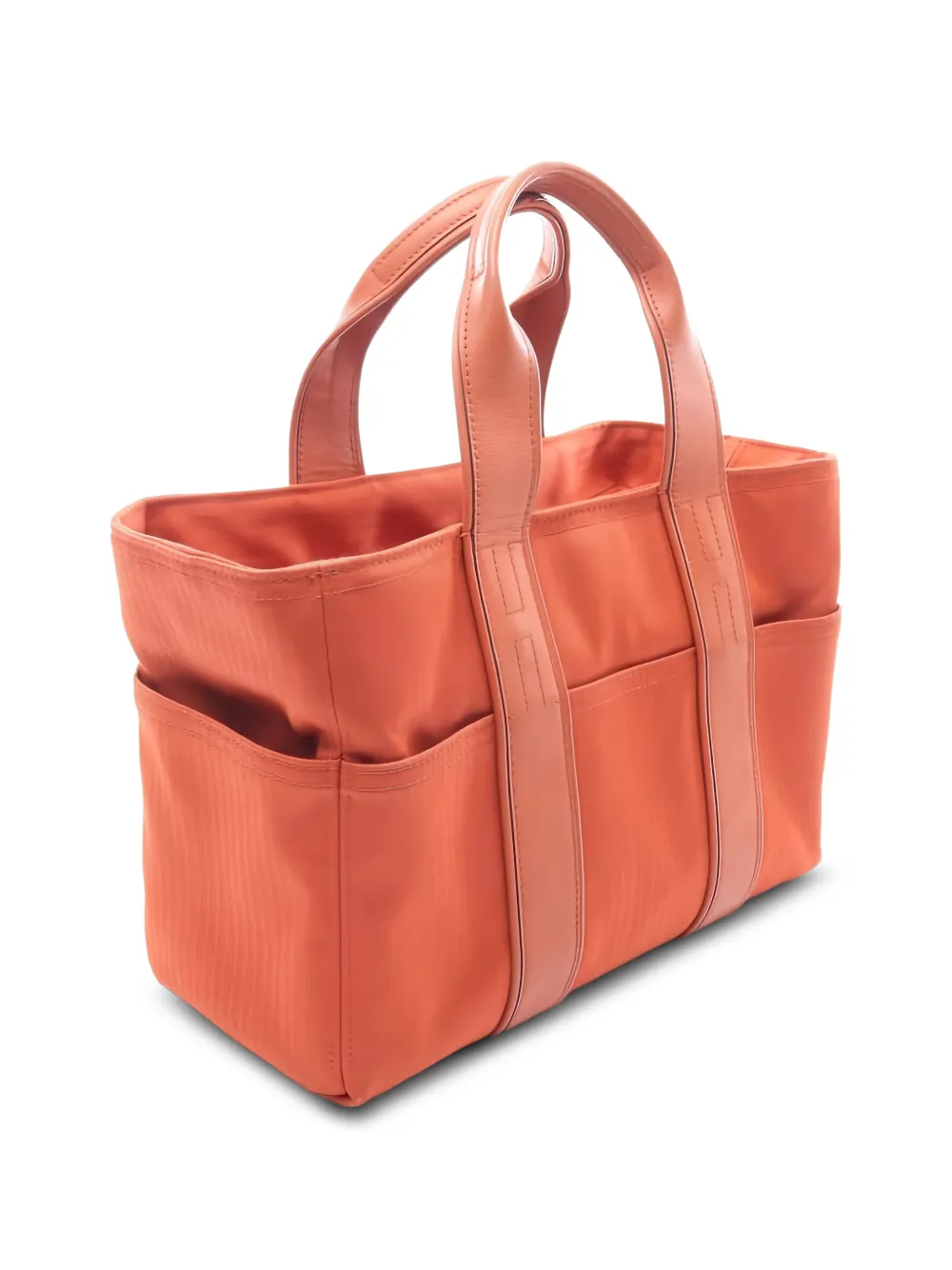 Hermès Pre-Owned 2010 Acapulco PM Potiron leren shopper met chevron streep Oranje