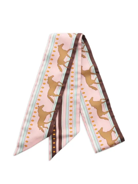 Hermès Pre-Owned 10s horse stripe ribbon scarf