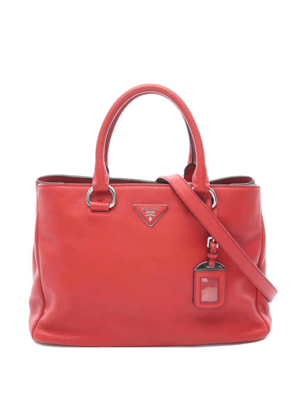 Prada Pre-Owned 2000s grained-leather tote bag - Rosso