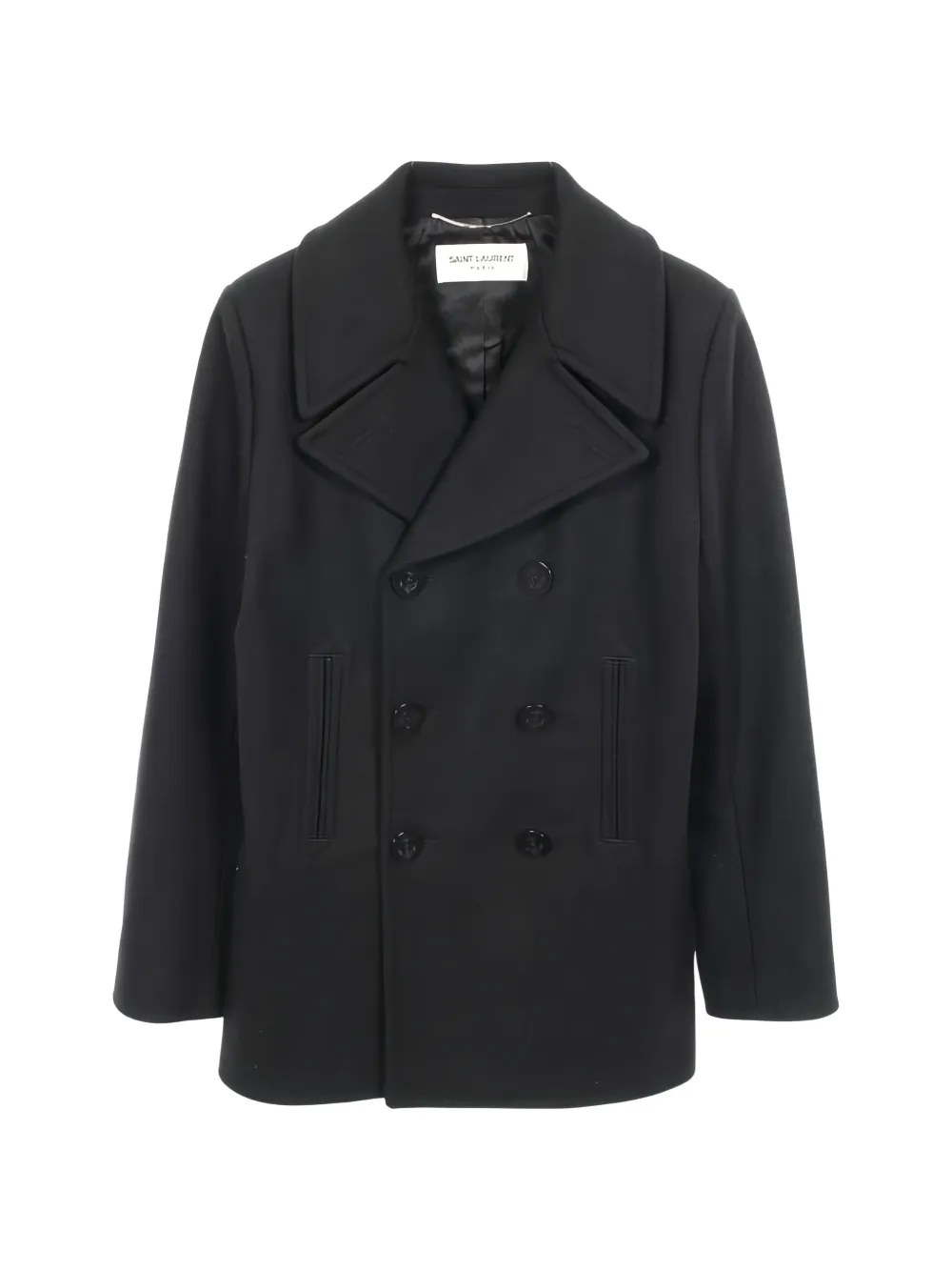 Saint Laurent Pre-Owned 2010s double-breasted coat - Black