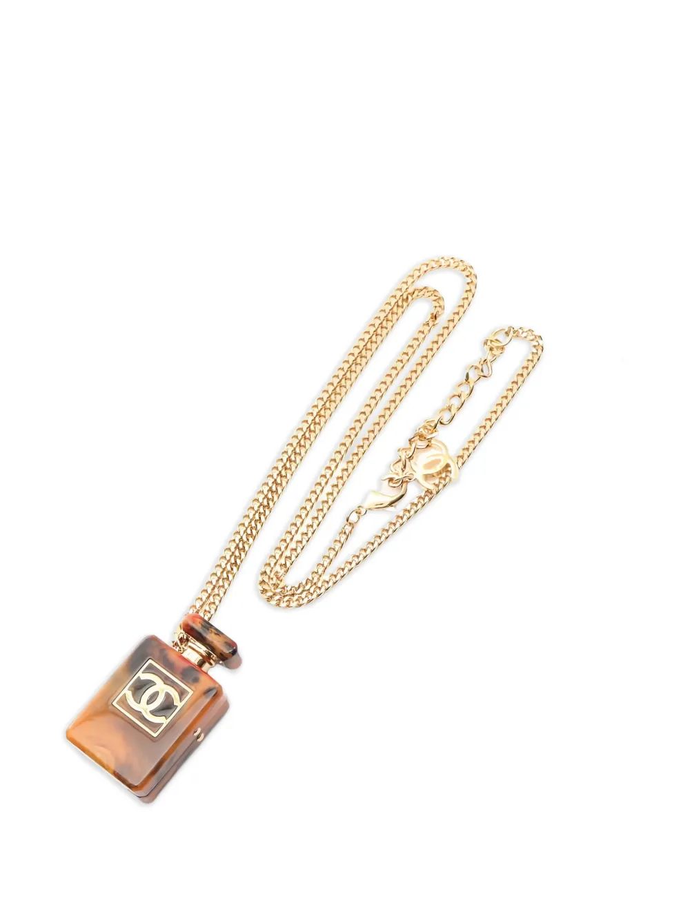 CHANEL Pre-Owned 1986-1988 bottle-pendant necklaces - Oro