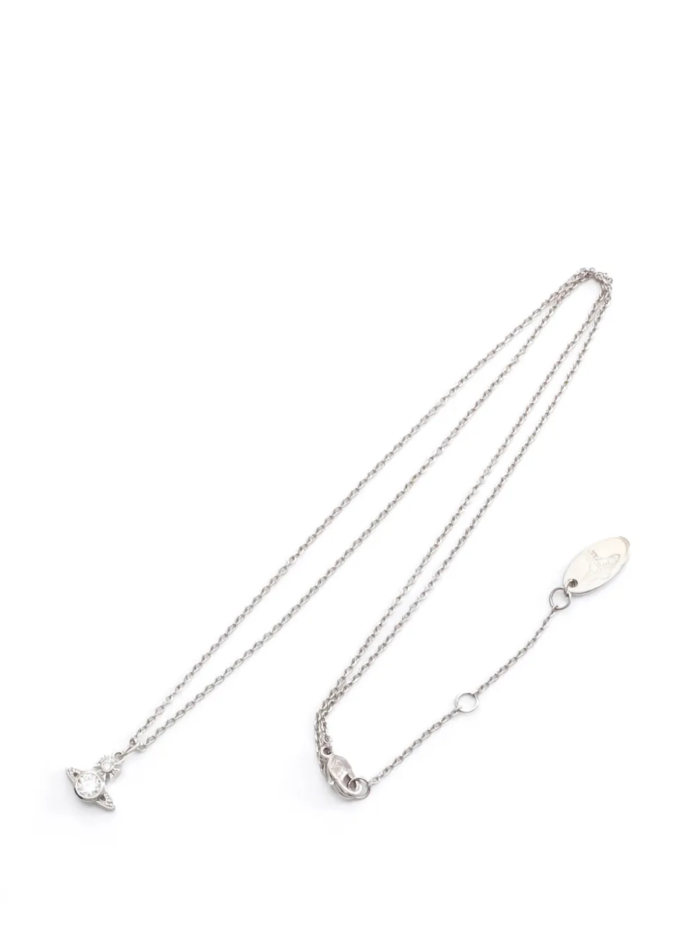 Vivienne Westwood Pre-Owned Collana Orb con strass anni 2020 - Argento