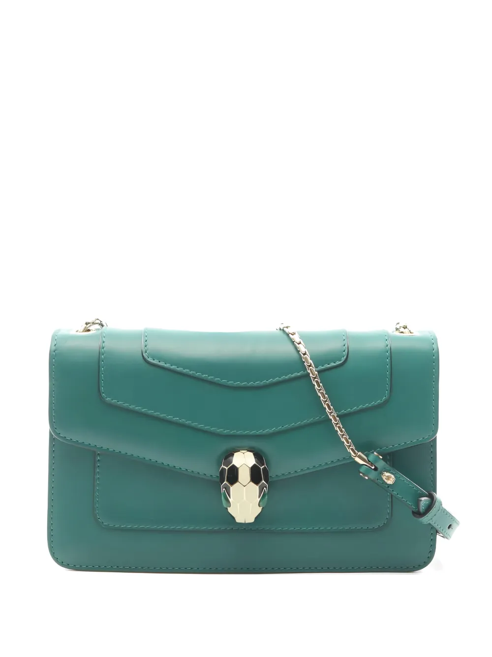 Bvlgari Pre-Owned 2000s serpent chain shoulder bag - Verde