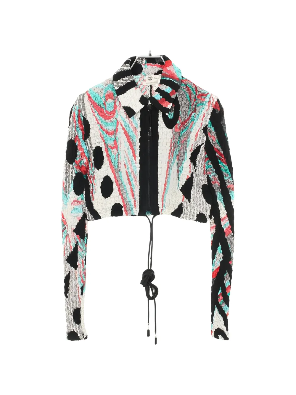 Pre-owned Hermes 2010s Twill Reine Zip-up Jacket In White
