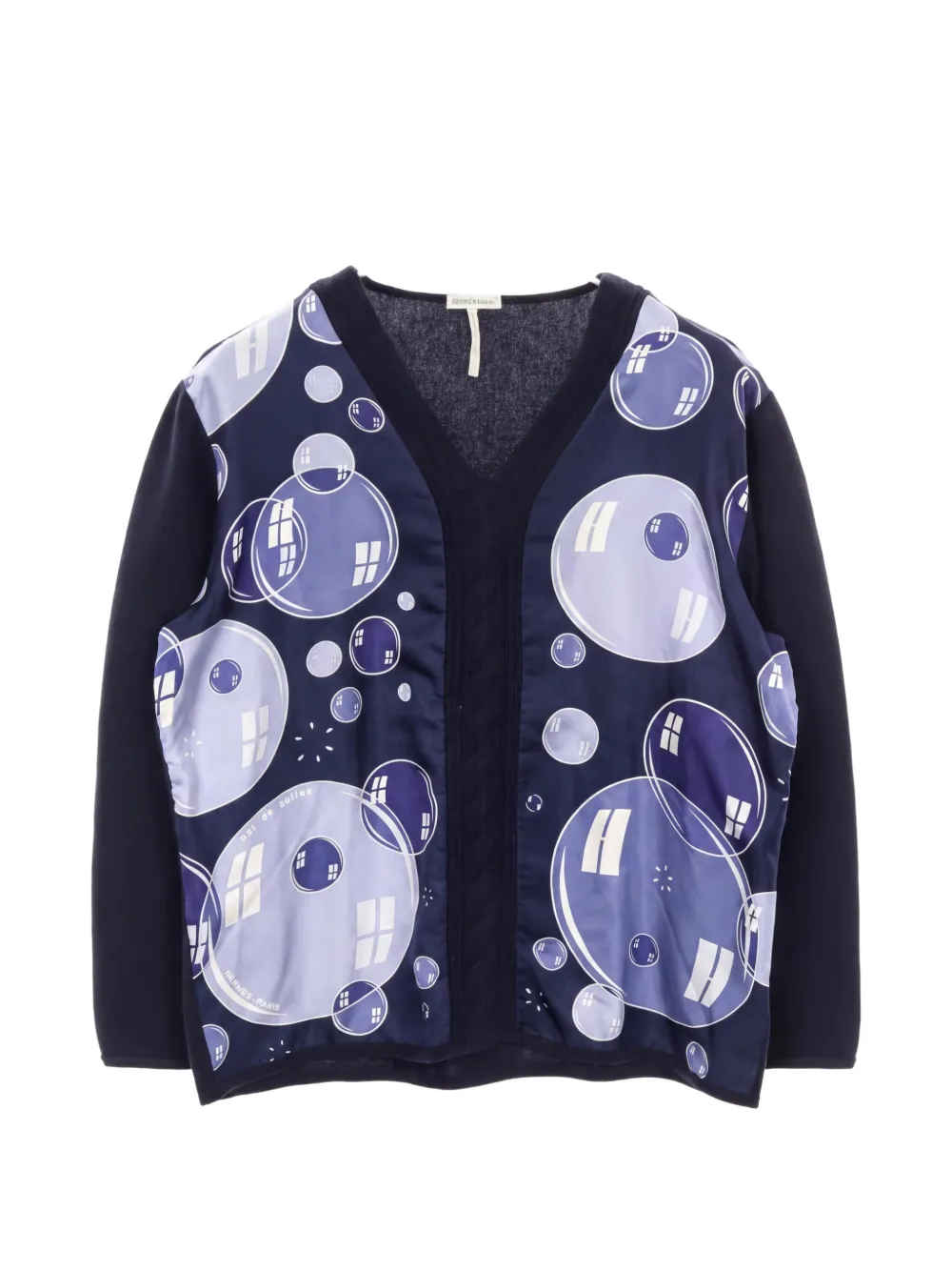 Hermès Pre-Owned 2000s colour-block knitted cardigan - Blu