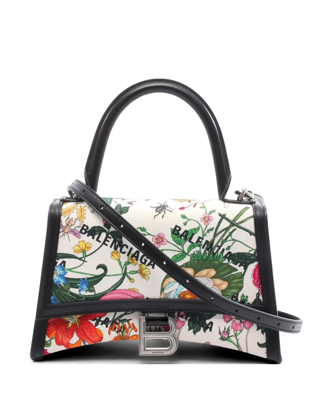 Gucci Pre-Owned x Balenciaga 2020s floral-print mini bag - Bianco