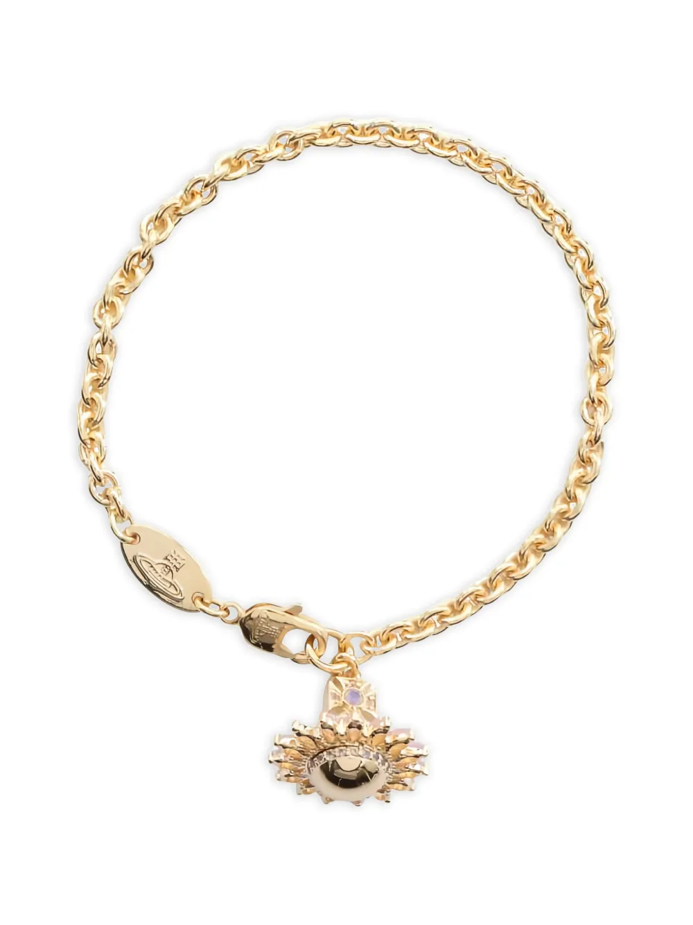 Vivienne Westwood Pre-Owned Bracciale Jordana con strass anni 2020 - Oro