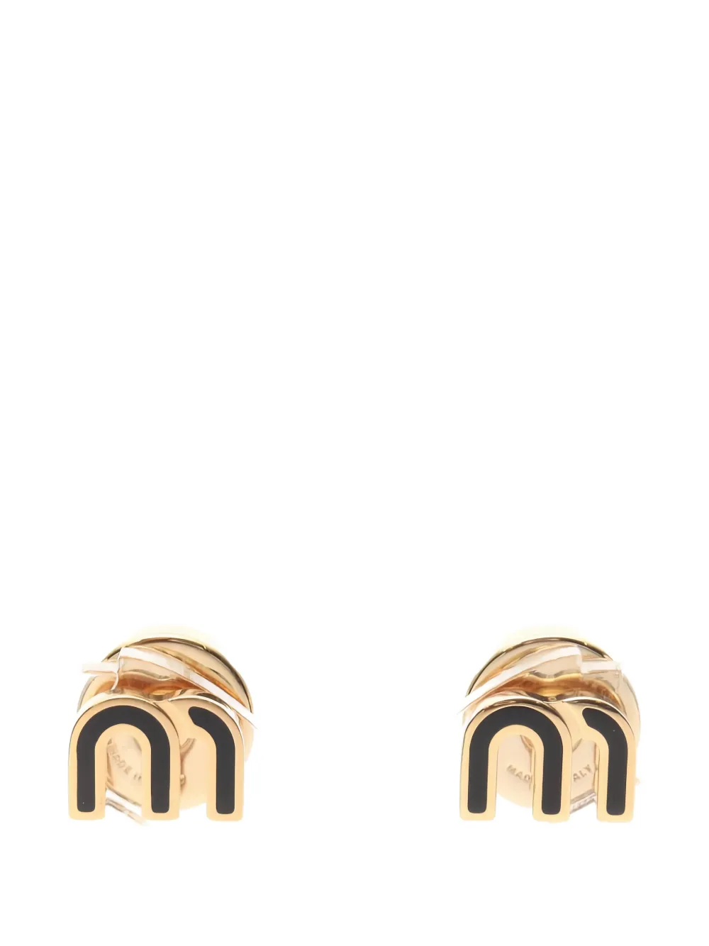 Miu Miu Pre-Owned 2020s logo earrings - Oro