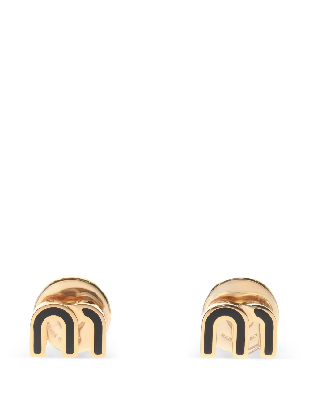 Miu Miu Pre-Owned 2020s logo earrings - Oro