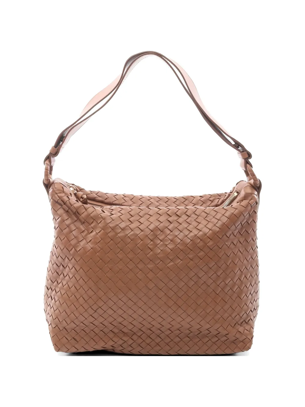 Bottega Veneta Pre-Owned 2000s intrecciato leather shoulder bag - Marrone