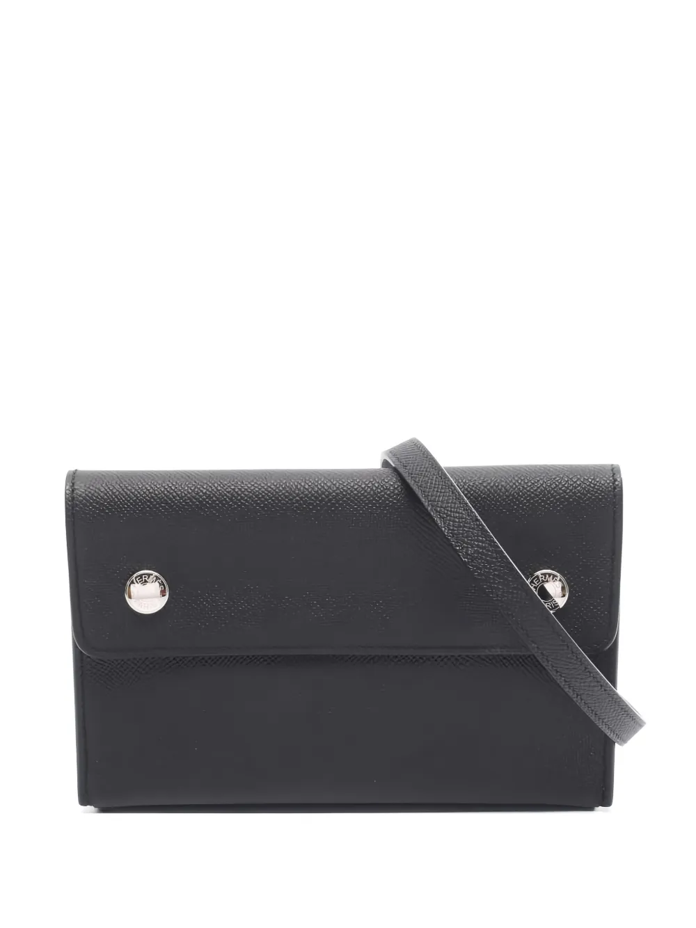 Hermès Pre-Owned 2024 engraved leather cross body bag - Nero