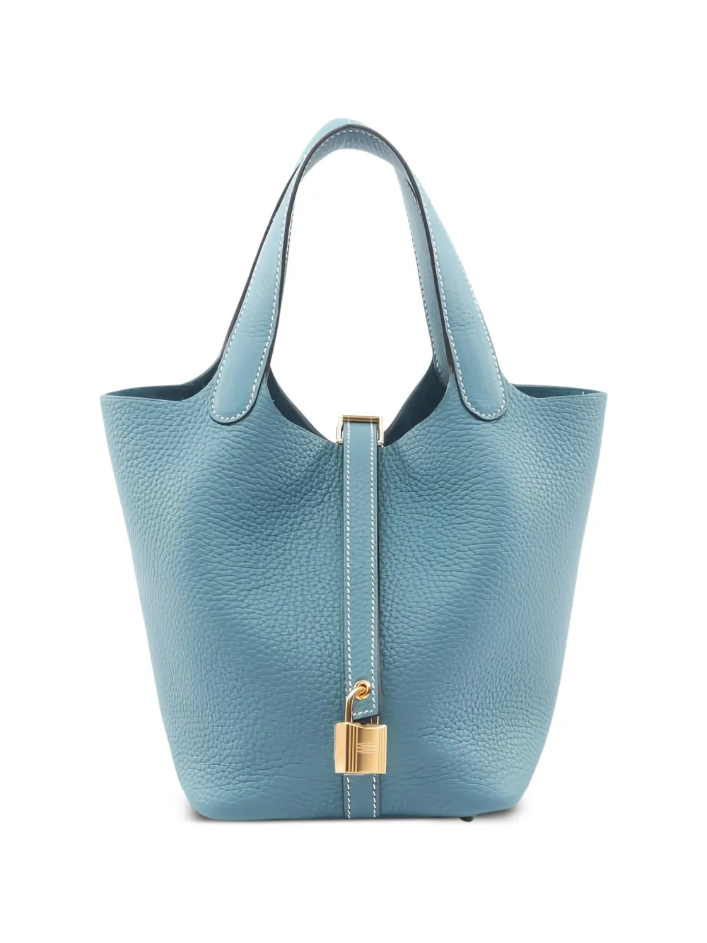 Hermès Pre-Owned 2025 PM Picotan Lock grained-leather tote bag - Blue
