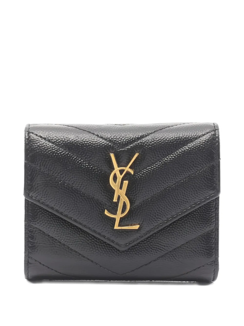 Saint Laurent Pre-Owned 10s Cassandra multi-fold long wallet - Nero
