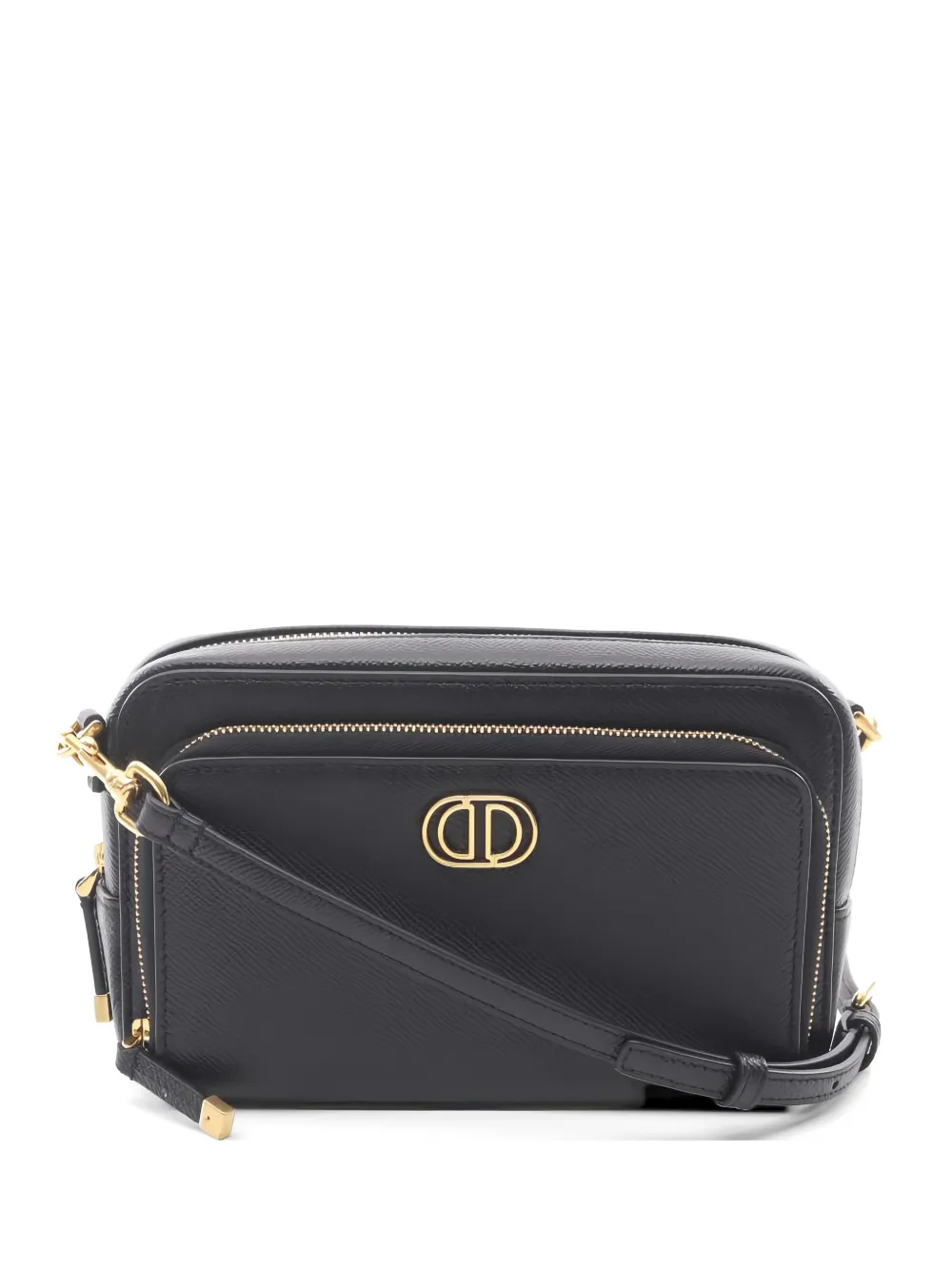 Christian Dior Pre-Owned 2010s Karo double-pouch leather mini bag - Nero