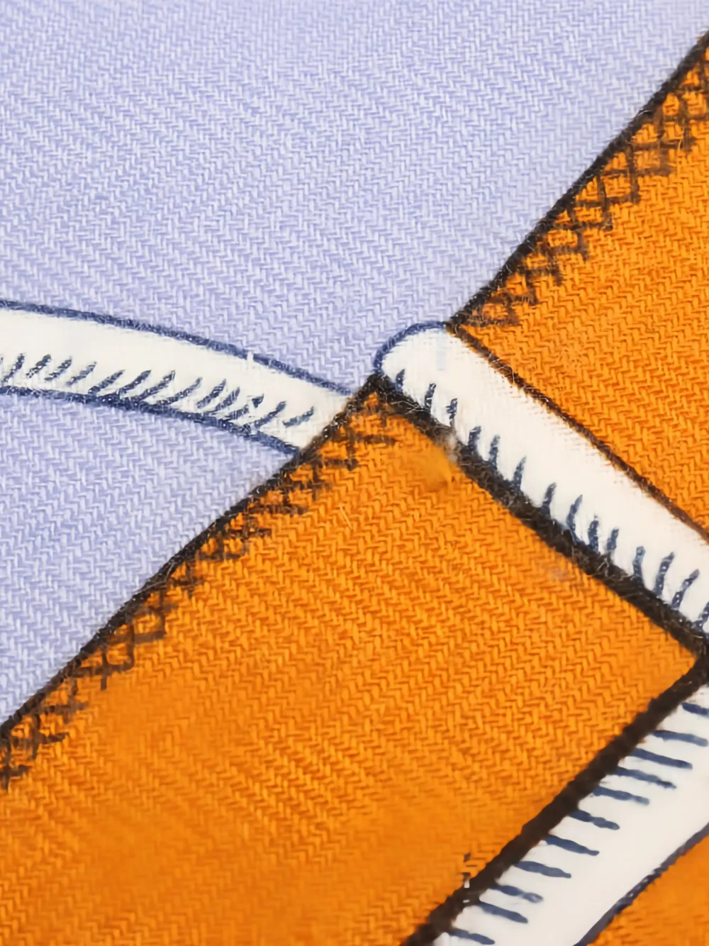 2000s Print-Detail Cashmere Scarf