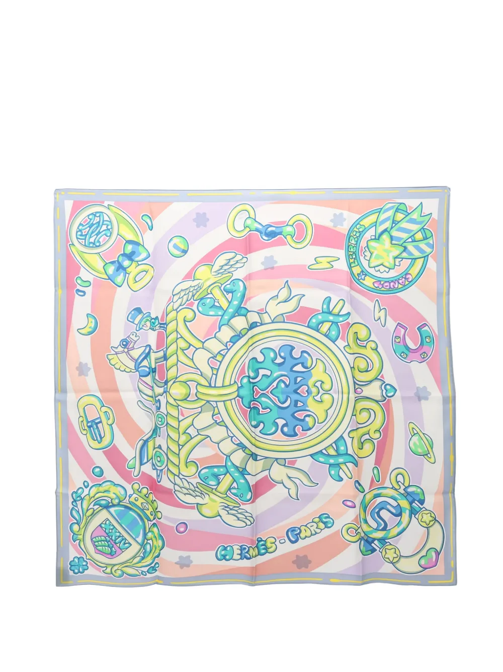 Hermès Pre-Owned 70s Candy Libris silk scarf - Rosa