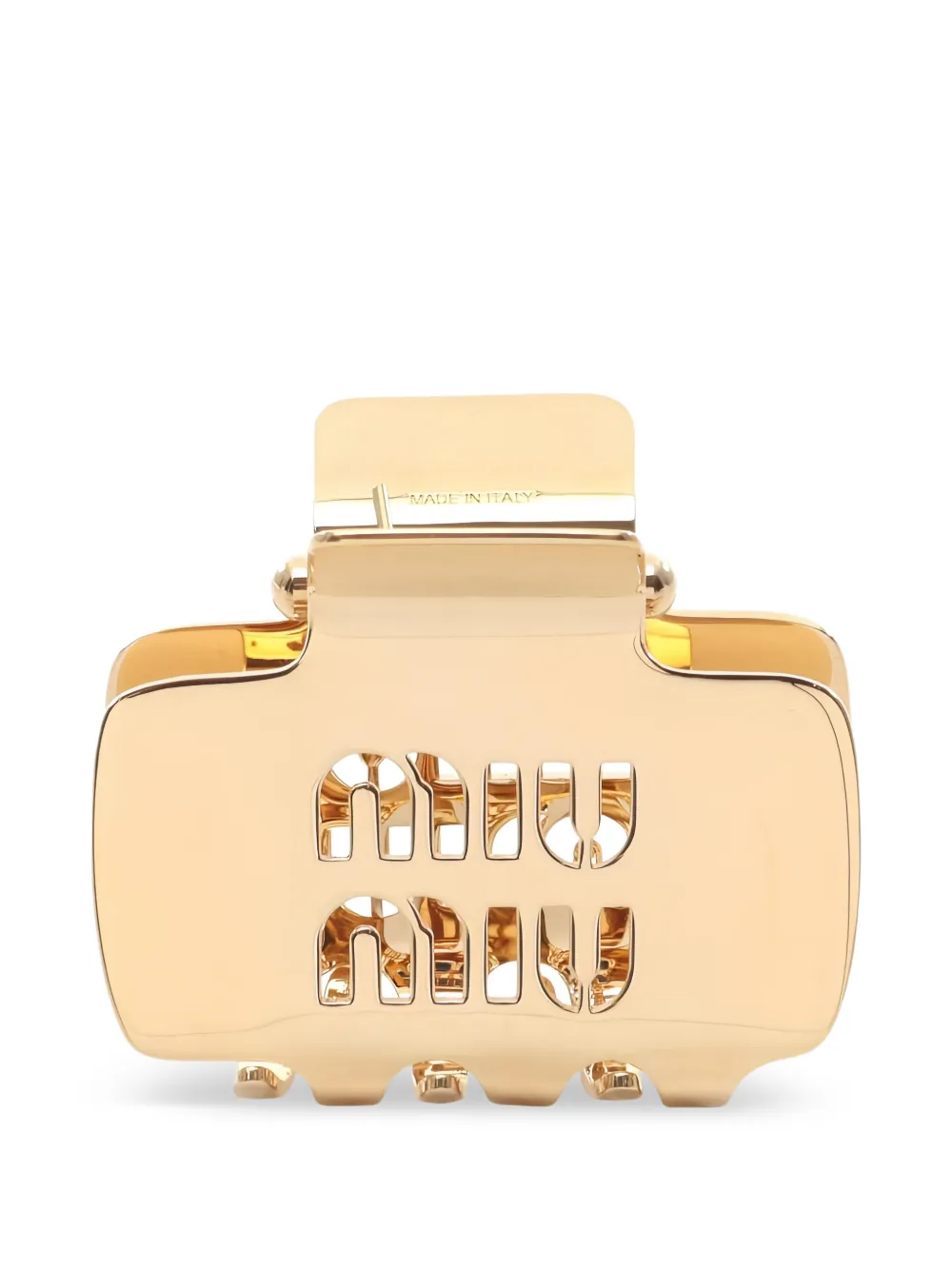 Miu Miu Pre-Owned 20s logo-detail hair clip - Oro