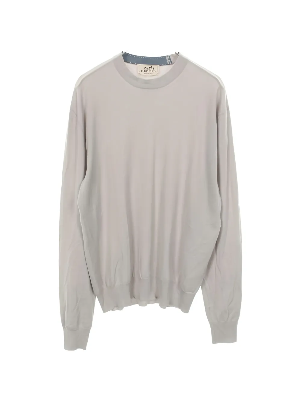 Pre-owned Hermes 2010s Crew-neck Sweater In Gray