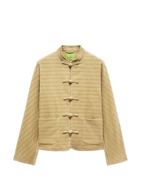 Shanghai Tang textured mandarin jacket