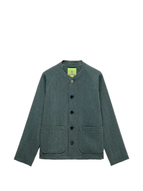 Shanghai Tang herringbone button jacket