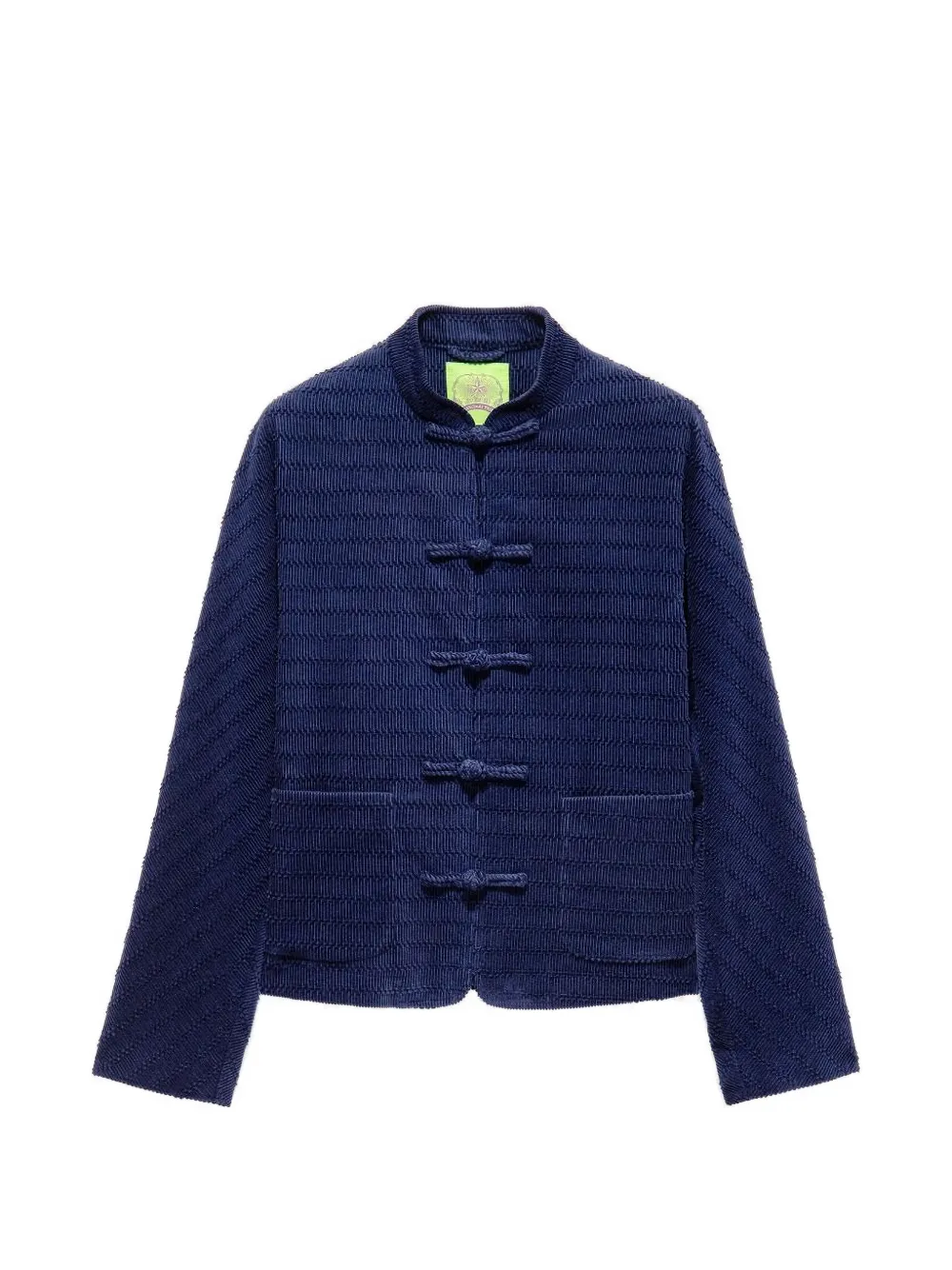 Shanghai Tang buttoned corduroy jacket - Blau