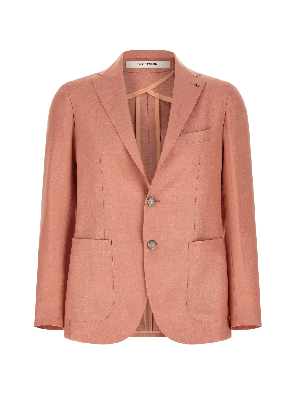 Tagliatore Montecarlo mirror-lapels brooch blazer - Rosa
