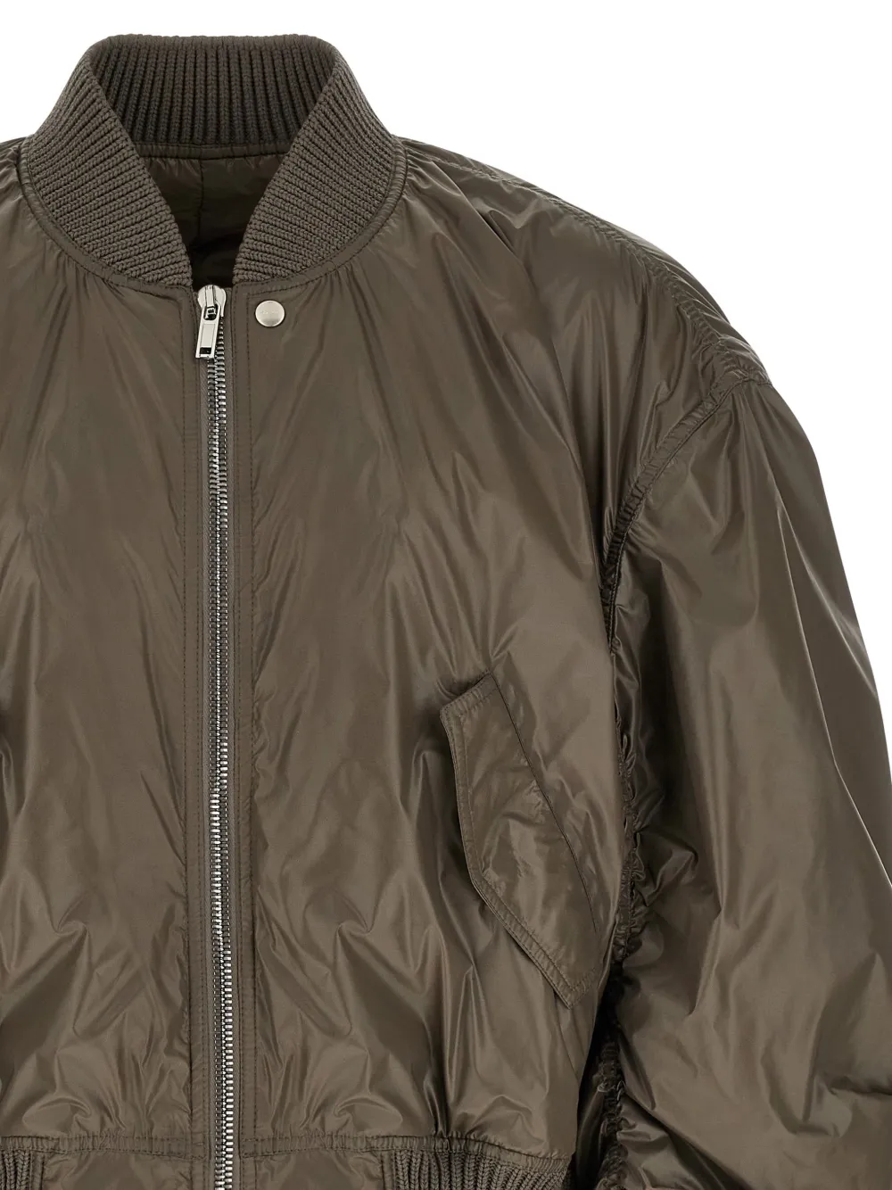 Rick Owens Secchia Flight ribgebreid bomberjack Grijs