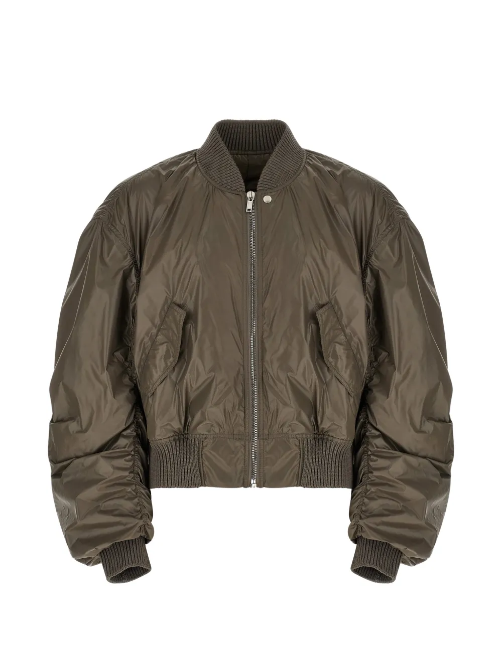 Rick Owens Secchia Flight ribbed-knit bomber jacket - Grigio