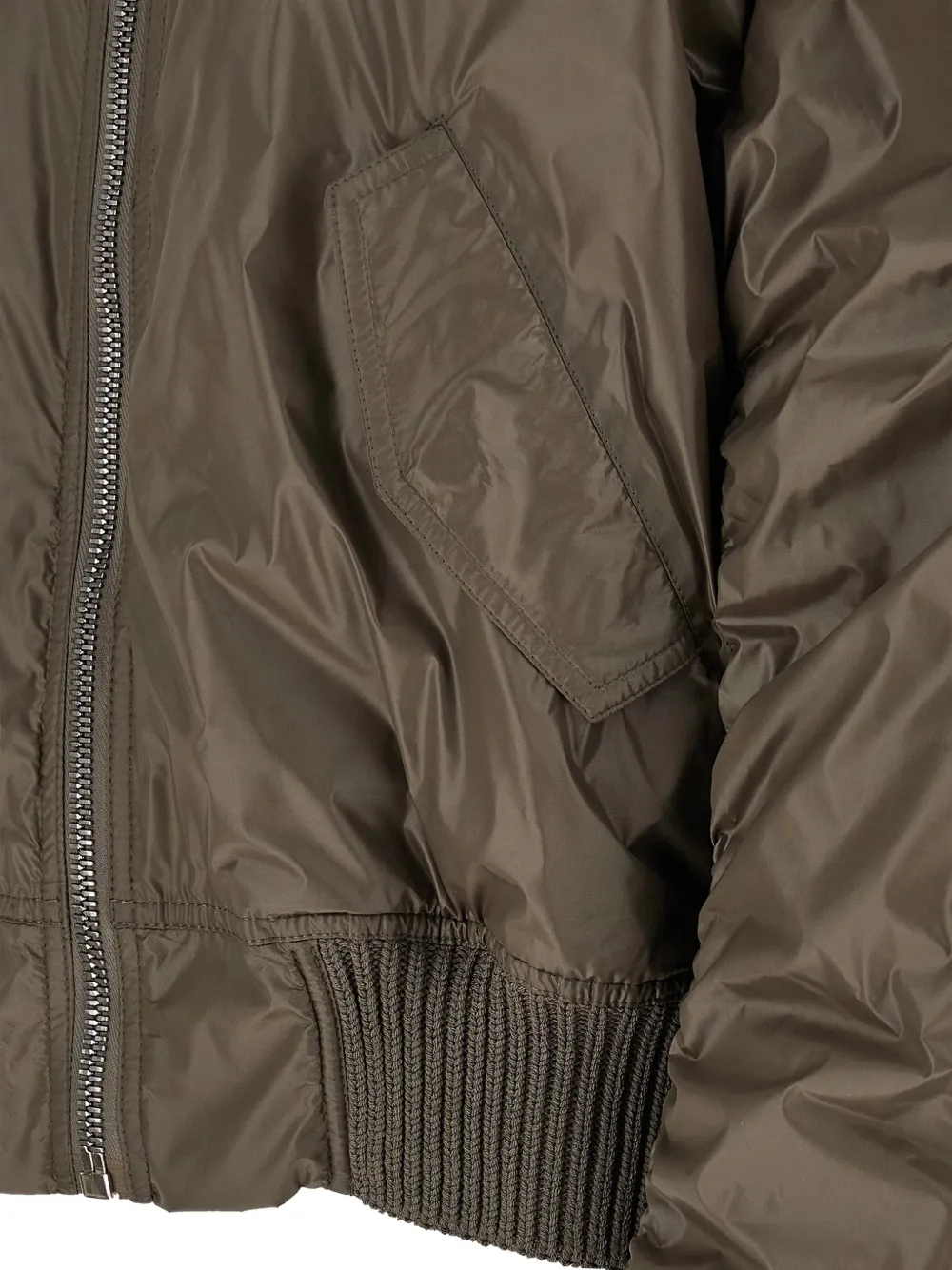 Rick Owens Secchia Flight ribgebreid bomberjack Grijs