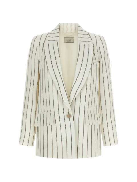 Peserico blazer con botones y rayas diplomáticas estampadas