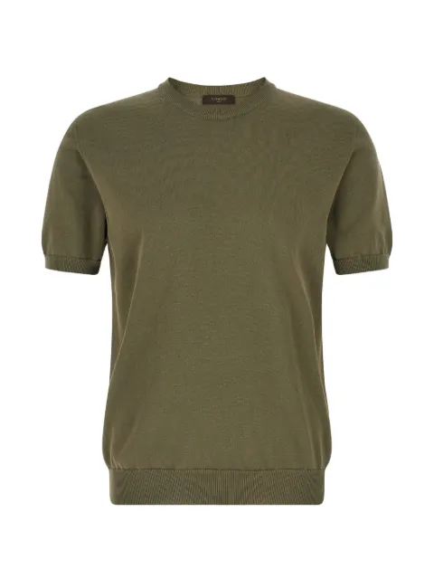 Zanone playera de algodón con cuello redondo