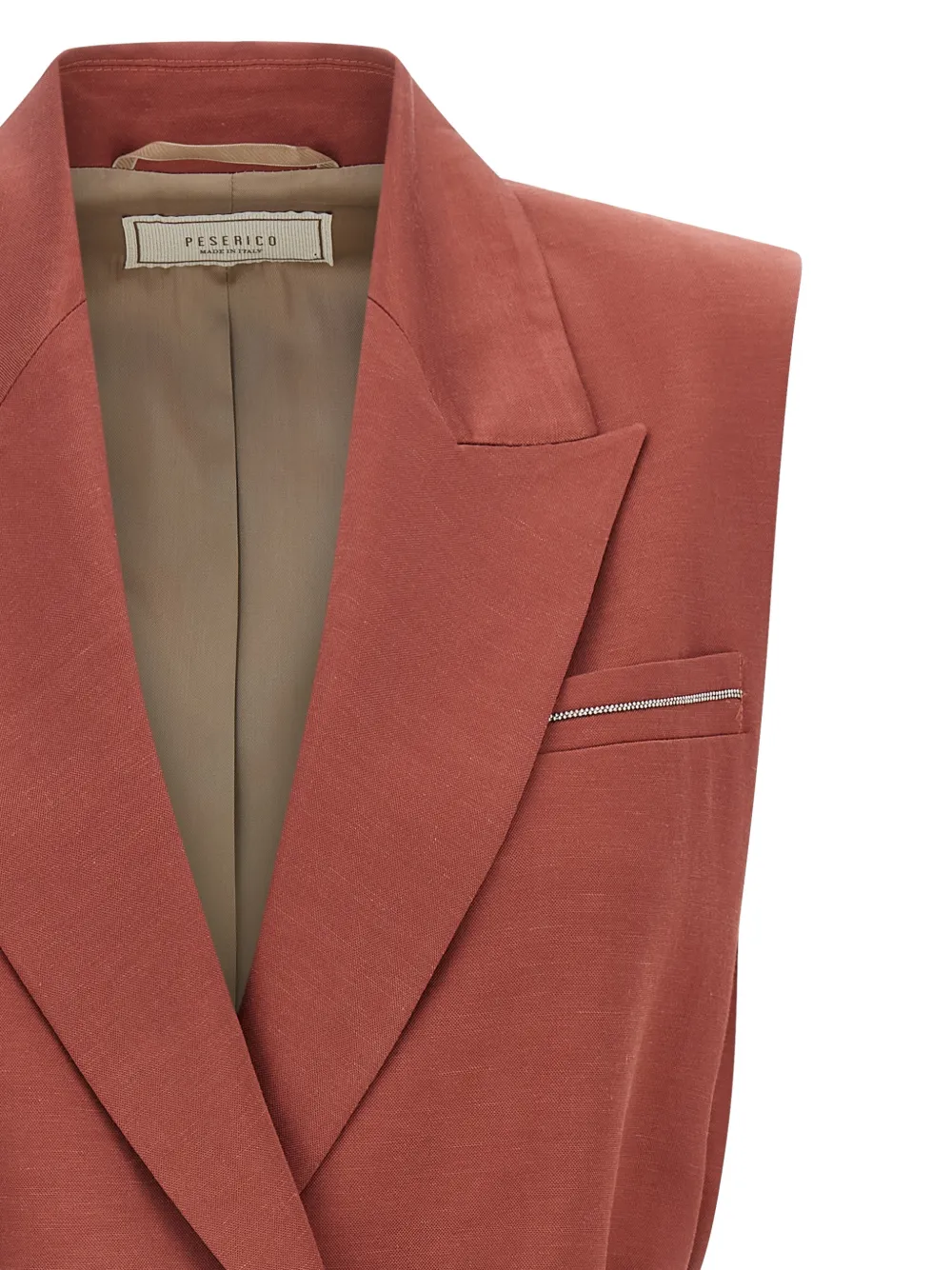  Peserico Double-breasted Peak-lapels Vest - Red 