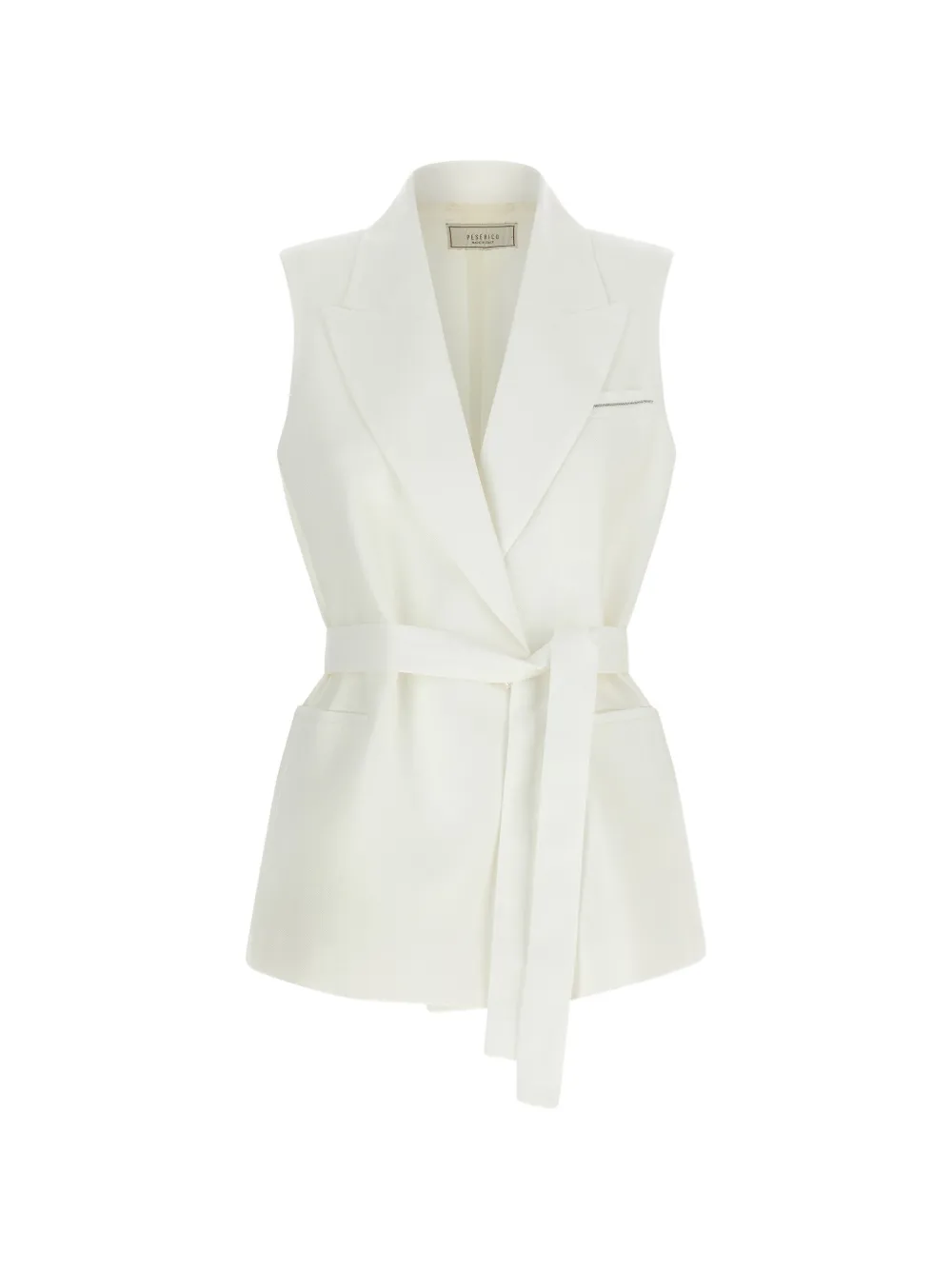 Peserico belted gilet - Bianco