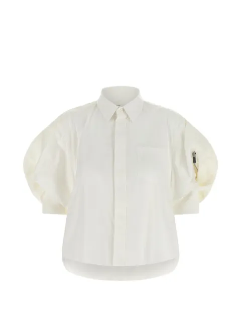 sacai camisa con mangas farol