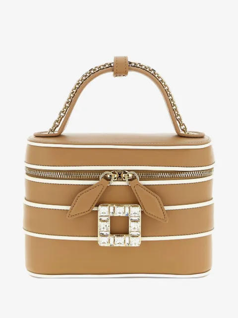 Roger Vivier Vanity Très Viver square-crystals leather mini bag