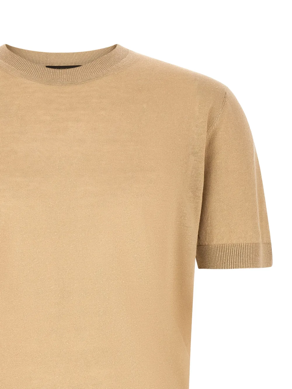 Zanone T-shirt met ronde hals Beige