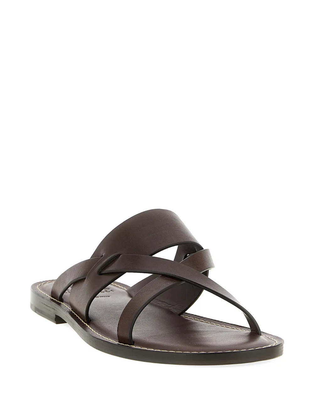 Brunello Cucinelli Sandalen met gekruiste bandjes Bruin
