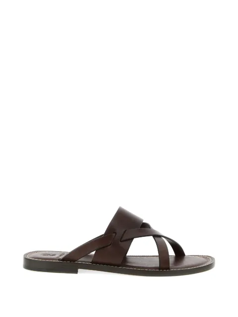 Brunello Cucinelli criss-cross leather sandals