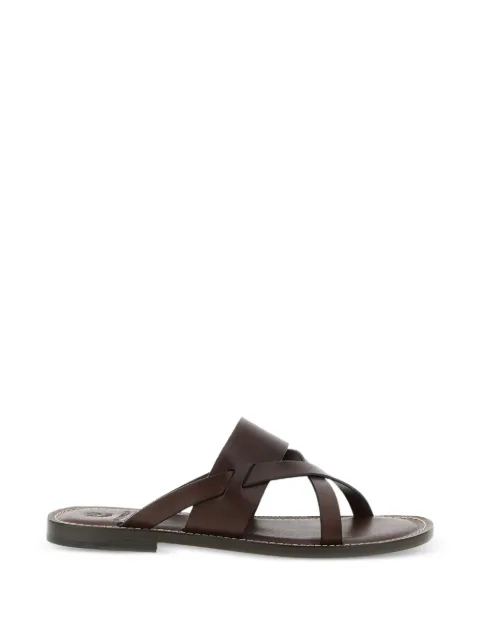 Brunello Cucinelli criss-cross leather sandals