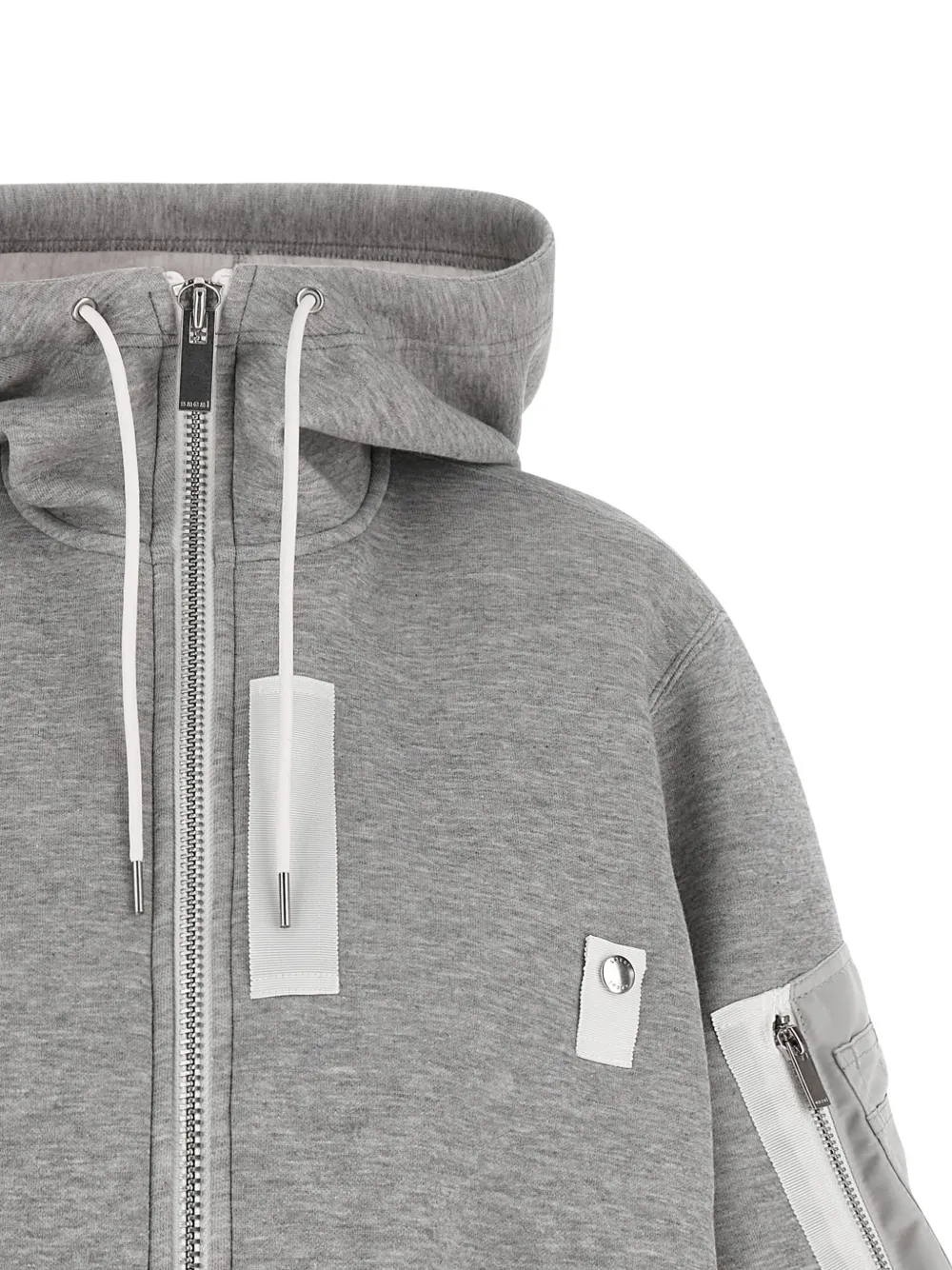  Sacai Sponge Zip-up Hoodie - Grey 