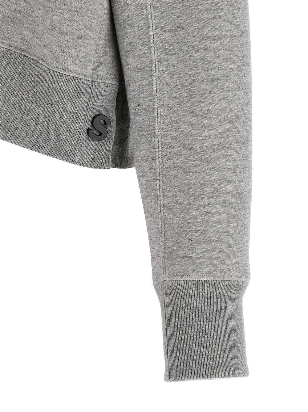 sacai Sponge cropped hoodie Grijs