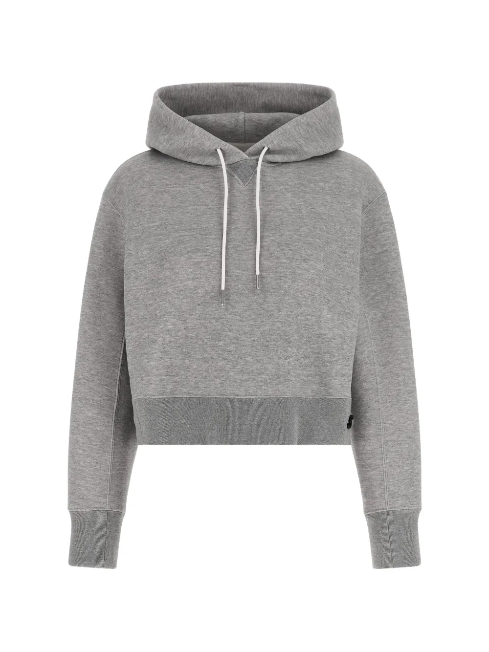 sacai Sponge cropped hoodie - Grigio
