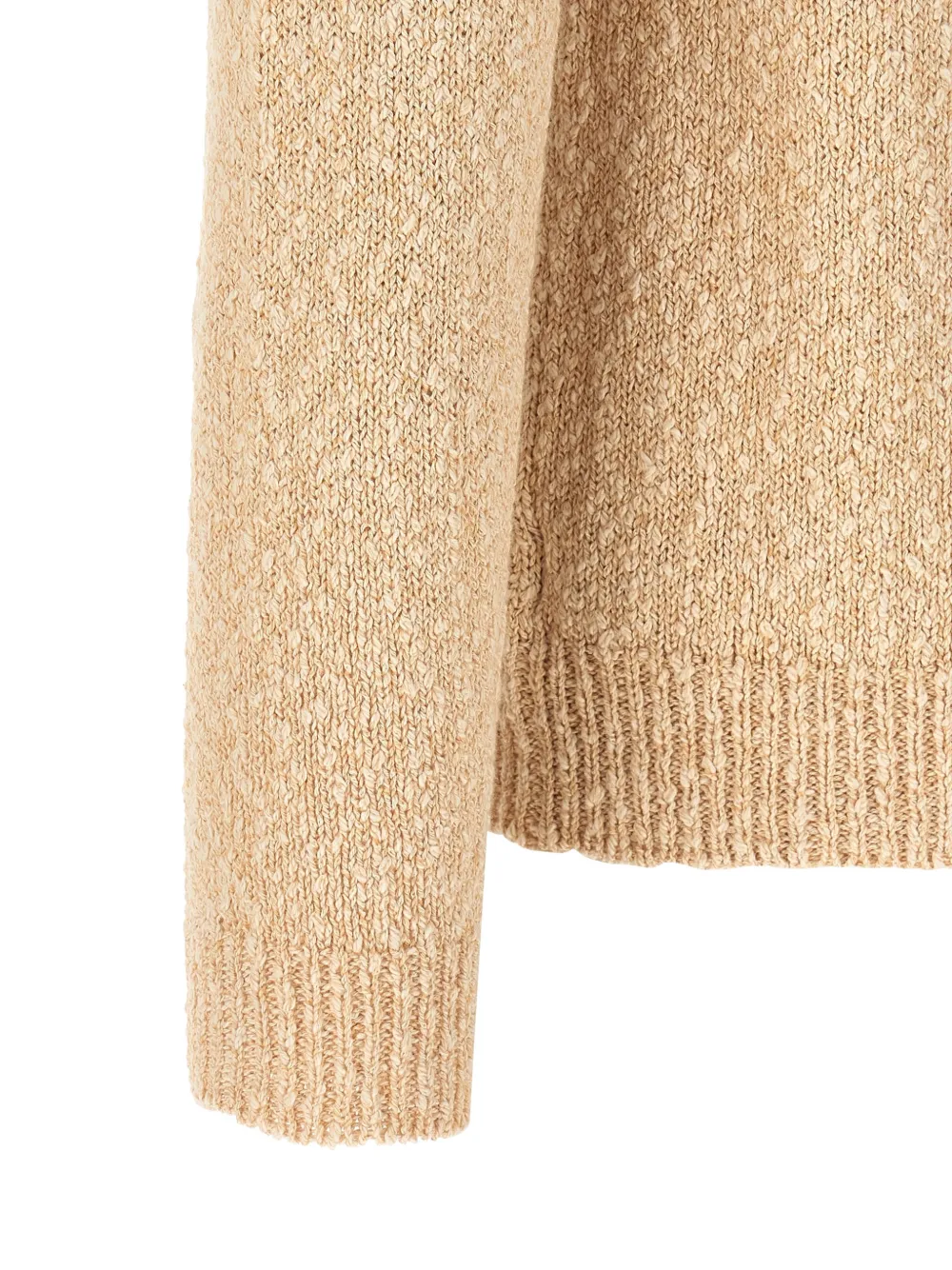 Zanone Tweekleurige trui met ronde hals Beige