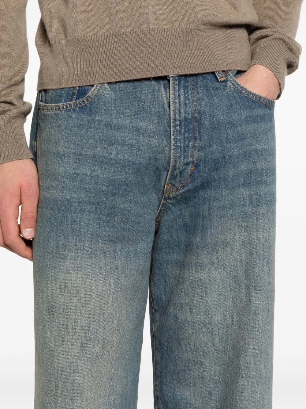 Jeanerica Jeans met wijde pijpen Blauw