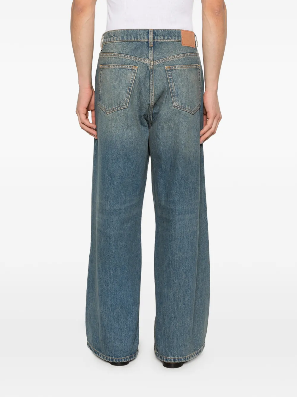 Jeanerica Jeans met wijde pijpen Blauw