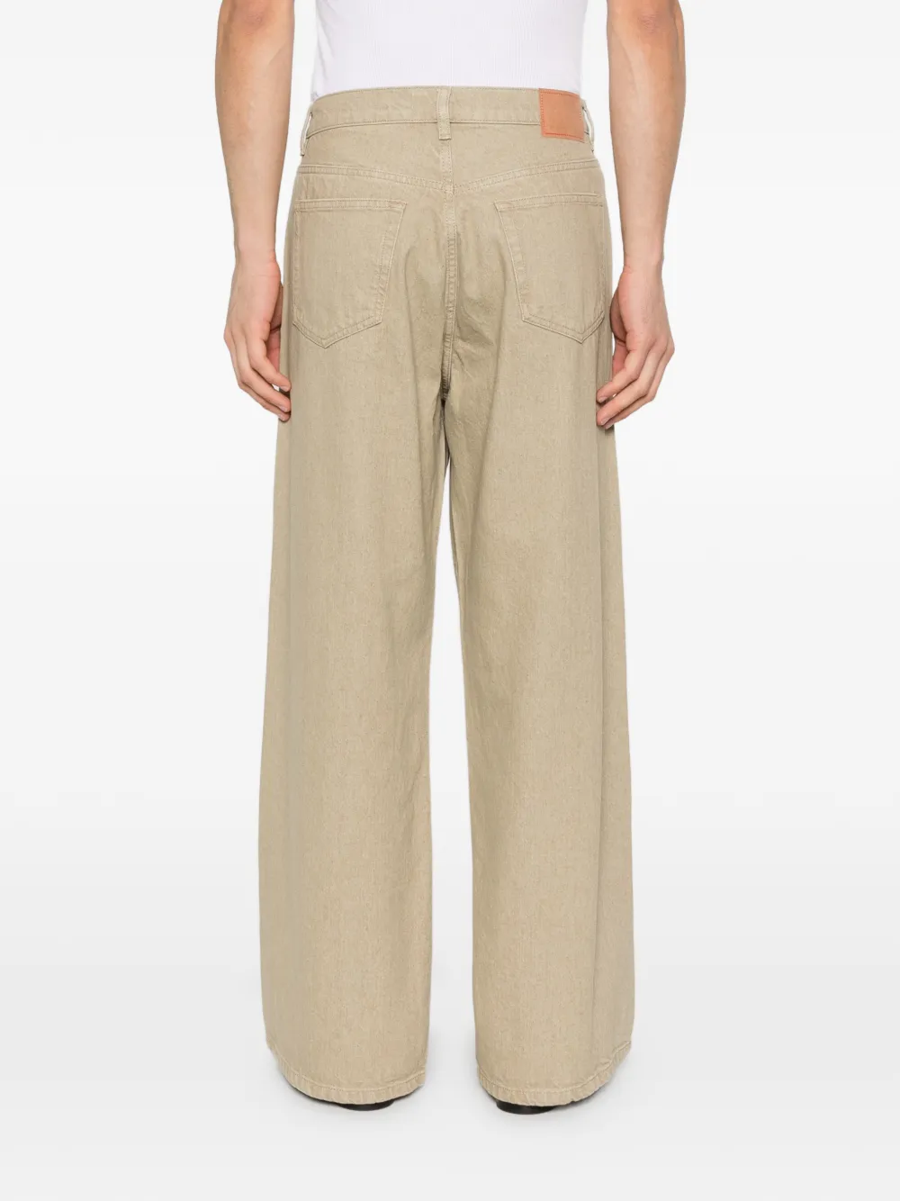 Jeanerica Straight jeans met vijf zakken Beige