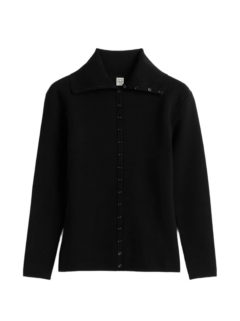 TOTEME buttoned roll-neck cardigan - Schwarz