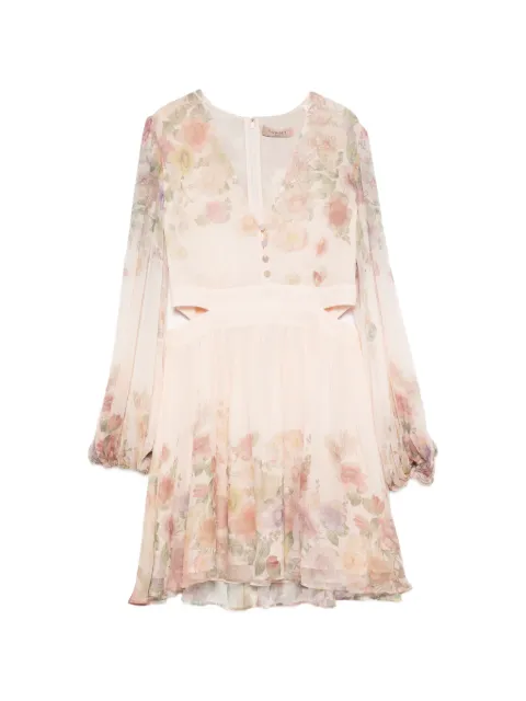 TWINSET vestido midi con aberturas y estampado floral