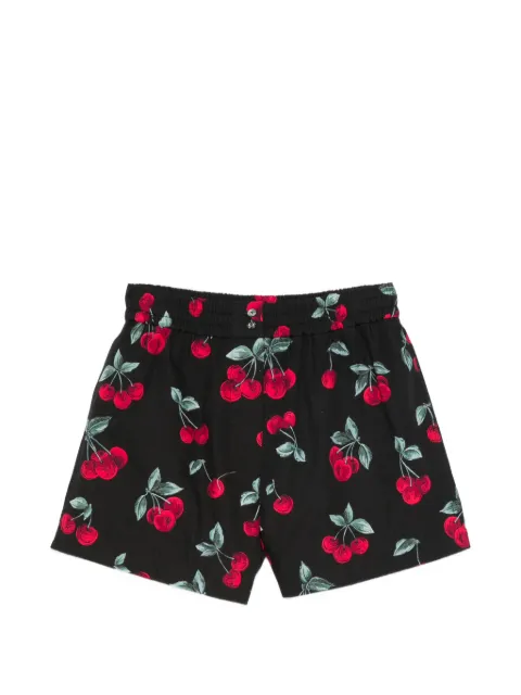 TWINSET shorts de playa con cerezas estampadas