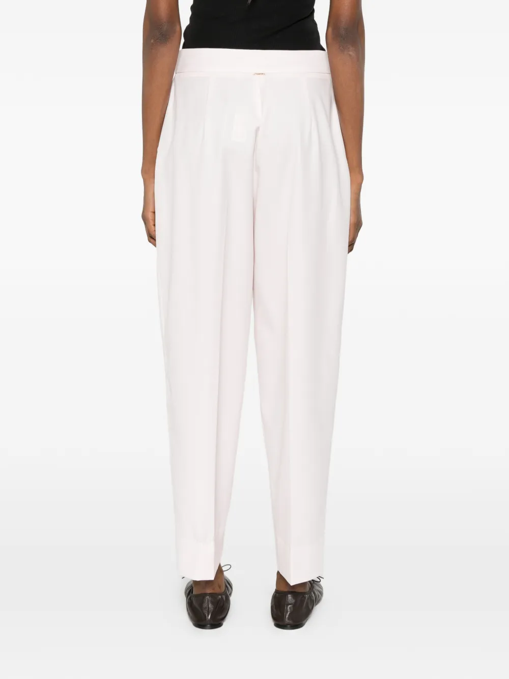 TWINSET Wollen cropped broek Roze